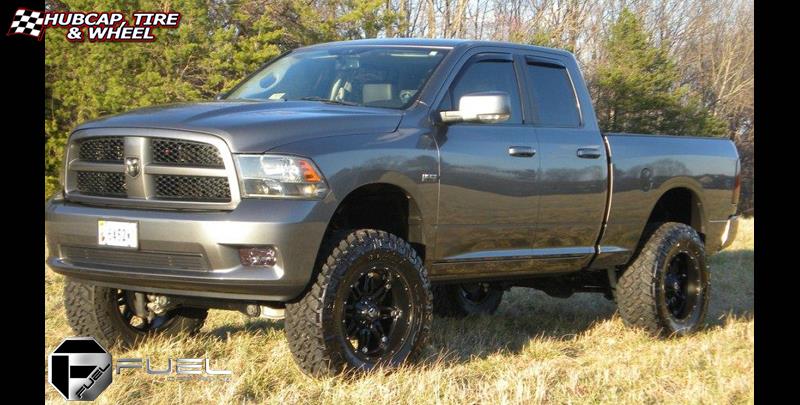 vehicle gallery/dodge ram quad cab fuel hostage d531 0X0 Matte Black wheels and rims